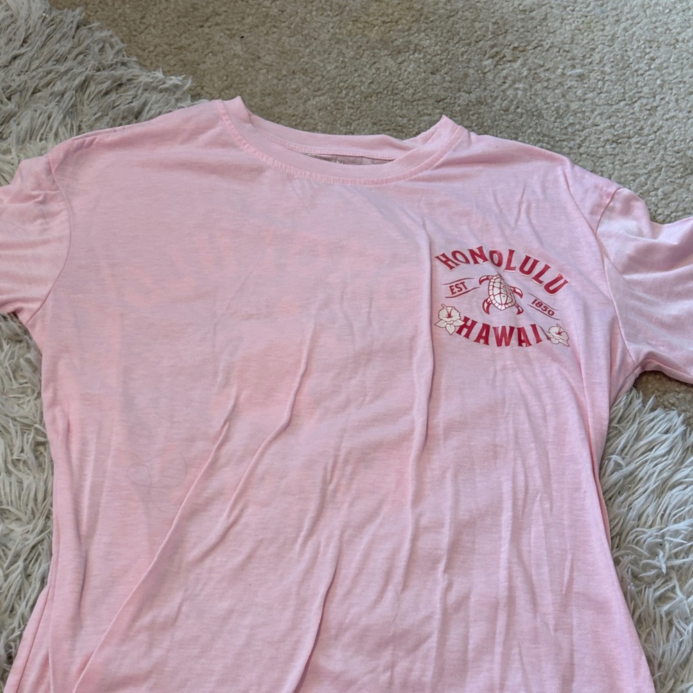 SHEIN Pink Honolulu Hawaii Kids Tee